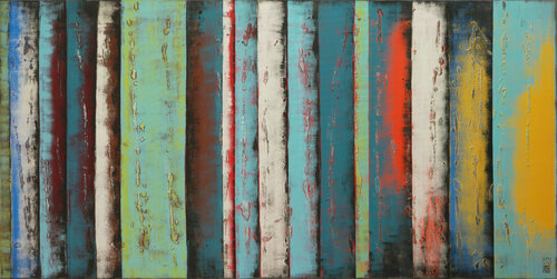 XL Yellow Panels di Ronald Hunter, Pittura in vendita su Singulart