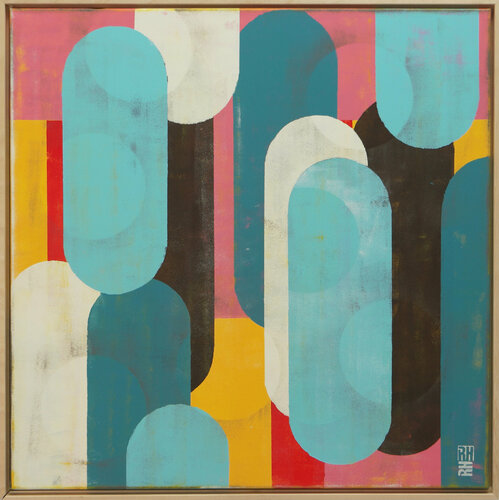 Traffic Pink - Incl. Frame di Ronald Hunter, Pittura in vendita su Singulart