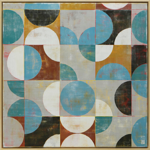 Traffic Square Grey lII - Incl Frame di Ronald Hunter, Pittura in vendita su Singulart