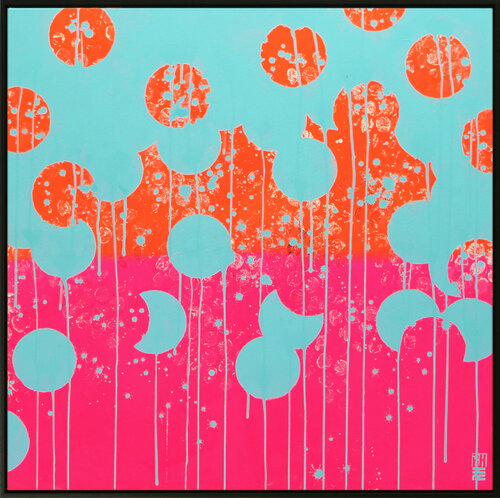 Neon Pop Colors - Incl Frame di Ronald Hunter, Pittura in vendita su Singulart