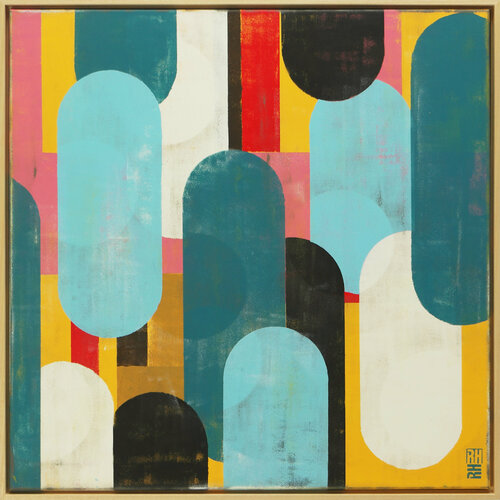 Traffic Pink - Incl. Frame di Ronald Hunter, Pittura in vendita su Singulart