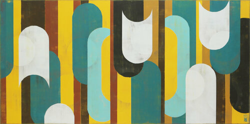Traffic Brown & Yellow XL di Ronald Hunter, Pittura in vendita su Singulart