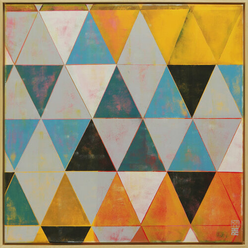 Triangle Traffic V - Incl Frame di Ronald Hunter, Pittura in vendita su Singulart