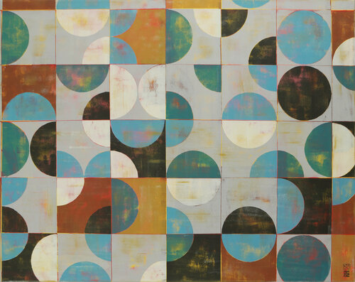 Traffic Grey Landscape XL di Ronald Hunter, Pittura in vendita su Singulart