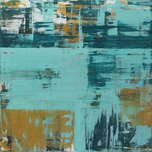 XL Static in Blue di Ronald Hunter, Pittura in vendita su Singulart
