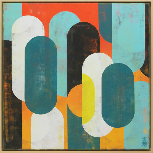 Traffic Sunny & Blue - Incl. Frame di Ronald Hunter, Pittura in vendita su Singulart