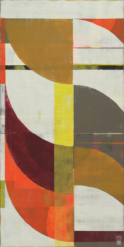 Circle in Circle - Warm di Ronald Hunter, Pittura in vendita su Singulart