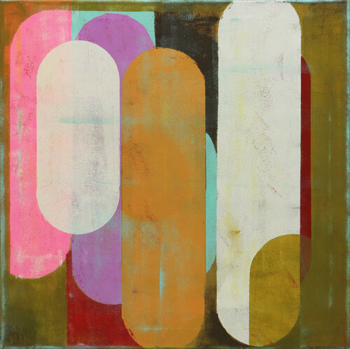 Traffic Full Color Green di Ronald Hunter, Pittura in vendita su Singulart