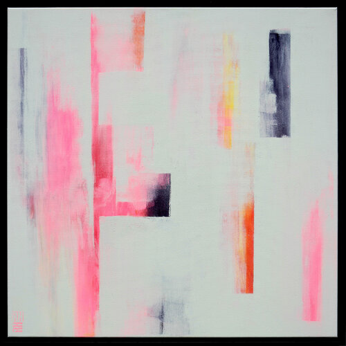 Untitled in Soft white – Incl Frame di Ronald Hunter, Pittura in vendita su Singulart