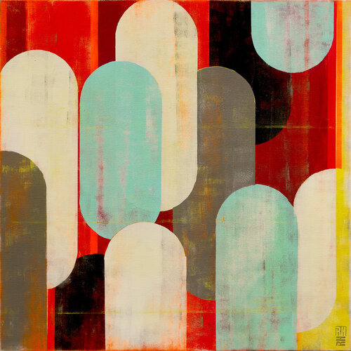Traffic Full Color Red di Ronald Hunter, Pittura in vendita su Singulart