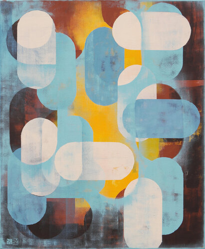 Traffic layer player van Ronald Hunter, Schilderij te koop op Singulart