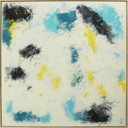 White on White XL- Incl. Frame di Ronald Hunter, Pittura in vendita su Singulart