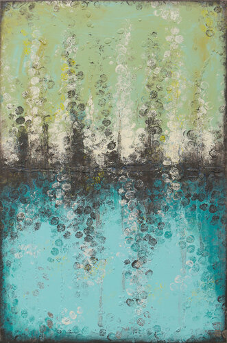 Boiling Bubbles Turquoise van Ronald Hunter, Schilderij te koop op Singulart