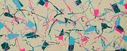 Fragments of joy pink van Ronald Hunter, Schilderij te koop op Singulart