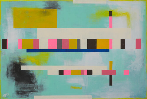 Master plan blue van Ronald Hunter, Schilderij te koop op Singulart