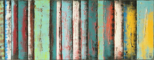 Yellow Panels Original di Ronald Hunter, Pittura in vendita su Singulart