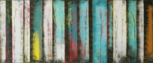 Turquoise Panels di Ronald Hunter, Pittura in vendita su Singulart