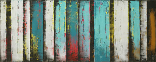 Turquoise Panels di Ronald Hunter, Pittura in vendita su Singulart