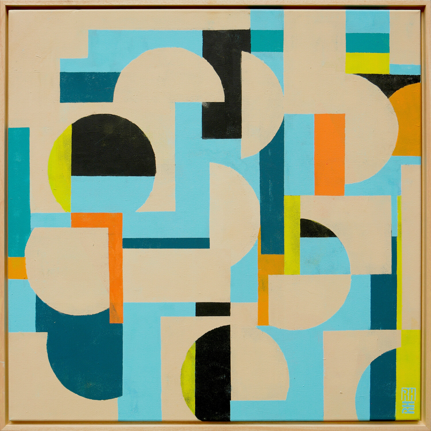 Circle in Circle - The maze blue Ronald Hunter