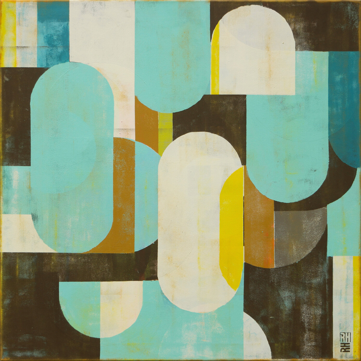 Traffic Turquoise & Brown Ronald Hunter