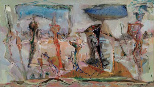 Olympisches Warten van Andreas Kramer, Schilderij te koop op Singulart