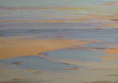 Crépuscule au bord de la mer II von Marie-Louise VanDenAkker, Malerei kaufen auf Singulart