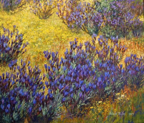 Wild Lavender II van Felicia Trales, Schilderij te koop op Singulart