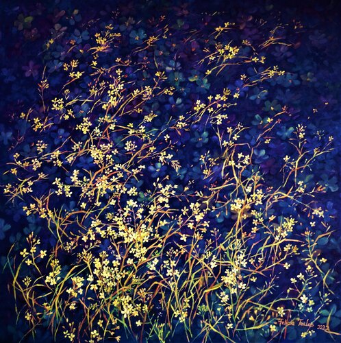 Lights on Deep Blue van Felicia Trales, Schilderij te koop op Singulart
