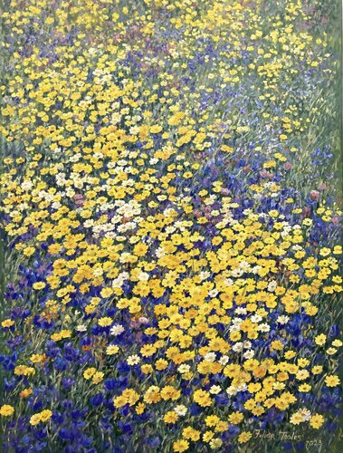 Wild Gold Flowers von Felicia Trales, Malerei kaufen auf Singulart