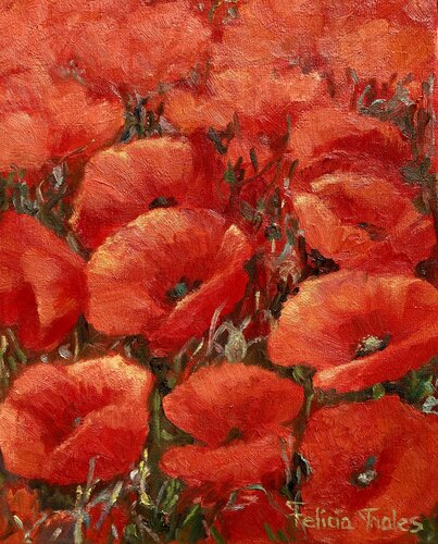 Poppies von Felicia Trales, Malerei kaufen auf Singulart