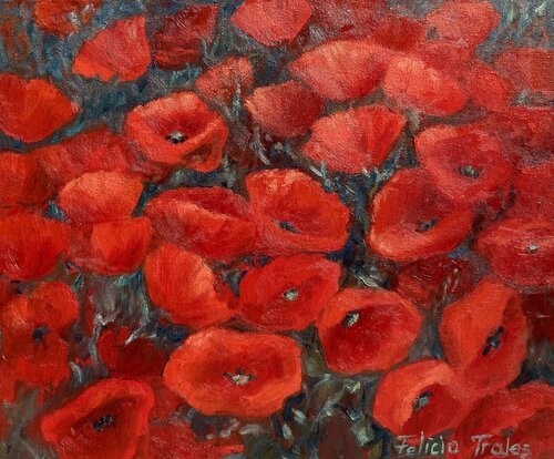 Wild Poppies von Felicia Trales, Malerei kaufen auf Singulart