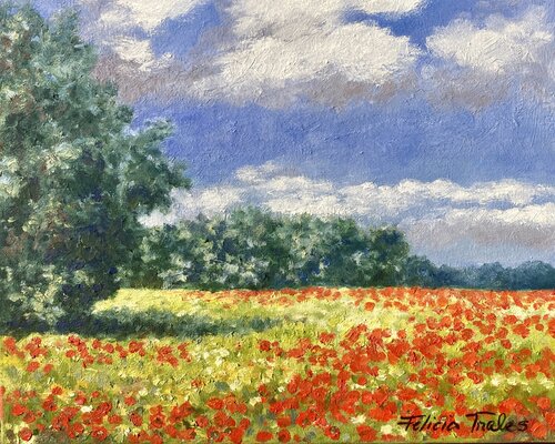 Spring Landscape van Felicia Trales, Schilderij te koop op Singulart