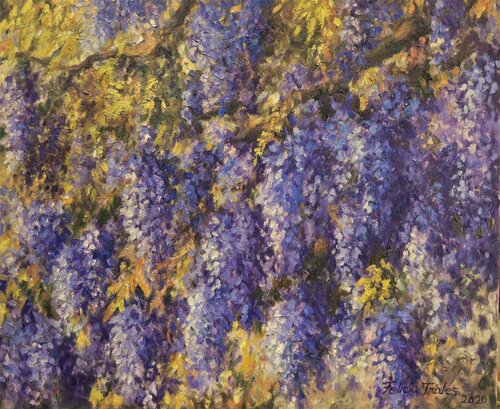 Lilac Flowers di Felicia Trales, Pittura in vendita su Singulart