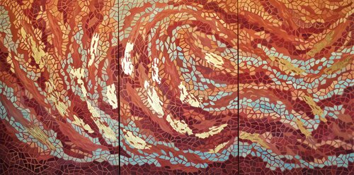 The Story (Triptych) van Felicia Trales, Schilderij te koop op Singulart