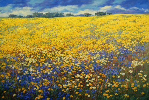 Stunning Field van Felicia Trales, Schilderij te koop op Singulart