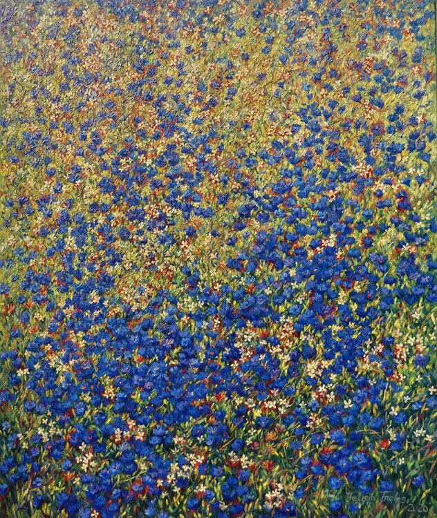 Blue Flowers II Felicia Trales