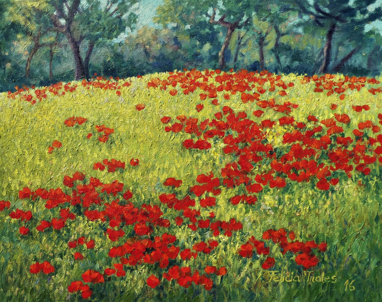 Landscape with Poppies Felicia Trales
