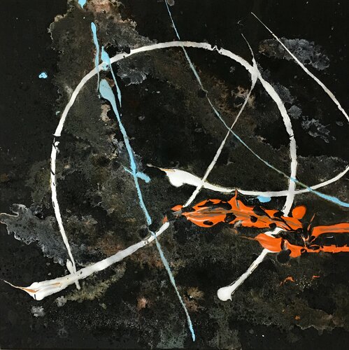 O.T. - Originalbild  Mischtechnik , Acryl, Pigmente auf Holz. par Rudi Eckerle, Peinture en vente sur Singulart