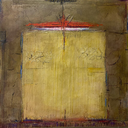 O.T. -  Originalbild /  Lands Cape Strukturen / Mischtechnik auf Leinwand. von Rudi Eckerle, Malerei kaufen auf Singulart