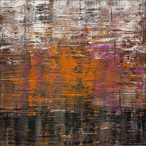 O.T. -  Lands Cape Strukturen - Experimentelle Malerei van Rudi Eckerle, Schilderij te koop op Singulart