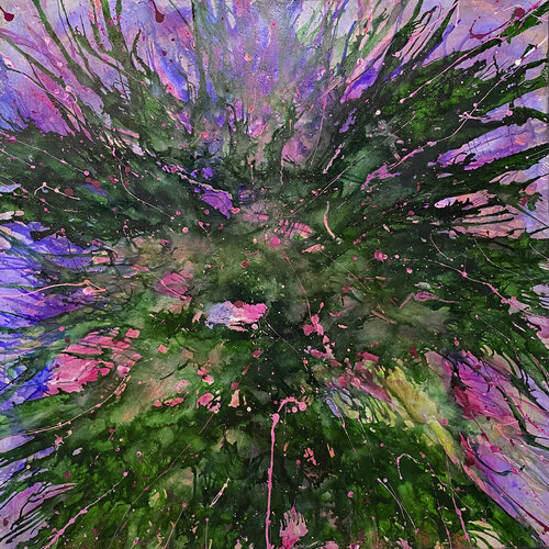O.T. - Originalbild / Lands Cape - Experimentelle Malerei auf Leinwand van Rudi Eckerle, Schilderij te koop op Singulart
