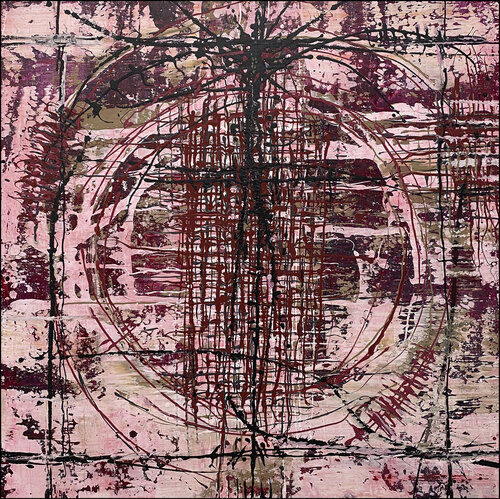O.T. - Experimentell / Nature - Energie Bild  / Wachstum und Verfall  -  Mixed Media auf Leinwand par Rudi Eckerle, Peinture en vente sur Singulart