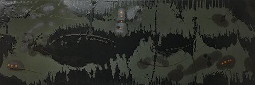 O.T. - Blickfang - Mixed Media auf Leinwand Rudi Eckerle