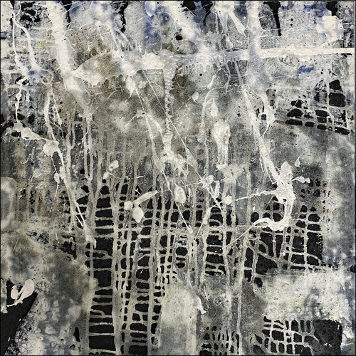 O.T. - Herbst / Originalbild  Mischtechnik Acryl, Pigmente auf Holz. van Rudi Eckerle, Schilderij te koop op Singulart