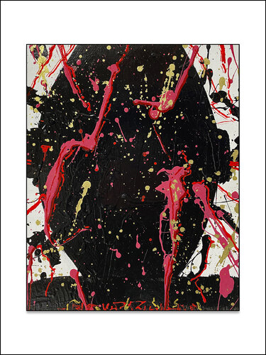 Mysterious Faces 03 -  Mit Passepartout 30 x 40 cm by Rudi Eckerle, Work on Paper for Sale on Singulart