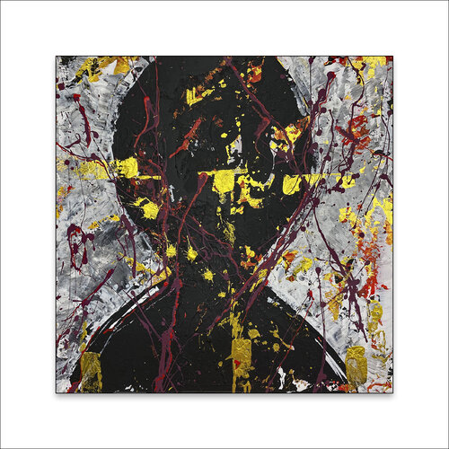 Mysterious Faces 3  -  Mit Passepartout 40 x 40 cm di Rudi Eckerle, Opera su carta in vendita su Singulart