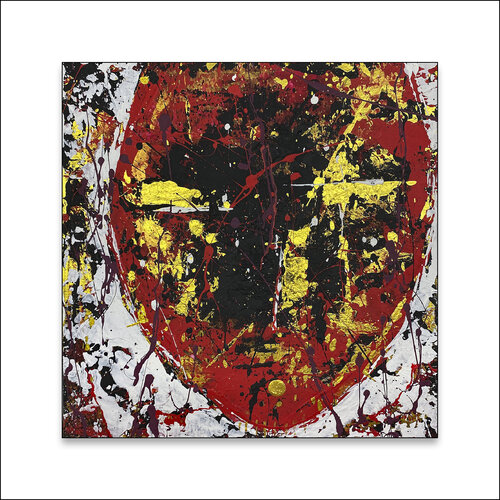 Mysterious Faces 1  -  Mit Passepartout 40 x 40 cm von Rudi Eckerle, Werk auf Papier kaufen auf Singulart