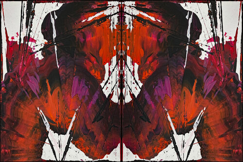 Gespiegelt 4 - Original Bild gespiegelt -  Als Druck auf Leinwand di Rudi Eckerle, Stampa in vendita su Singulart