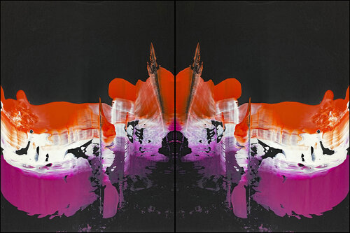 Gespiegelt 5 - Original Bild gespiegelt -  Als Druck auf Leinwand by Rudi Eckerle, Print for Sale on Singulart