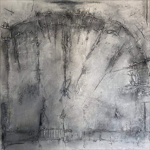 O.T. Natur / Strukturen Grau van Rudi Eckerle, Schilderij te koop op Singulart